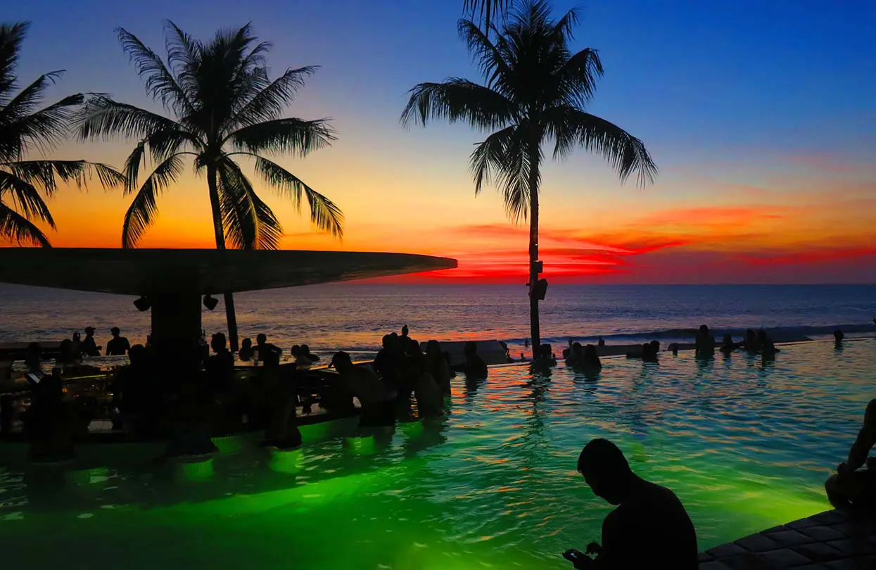 Seminyak Bali stylish street cafes and boutiques